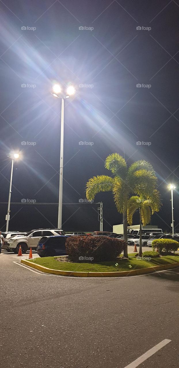 beautiful parking lot of Los Aviadores shopping center in Maracay