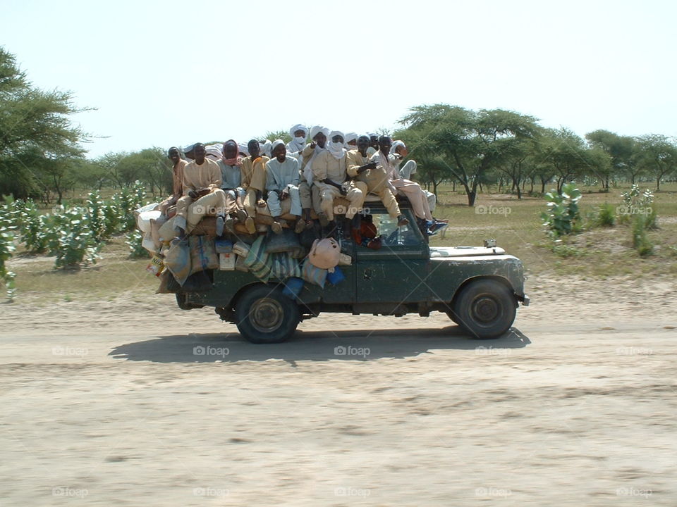 Fully Loaded Land Rover, Africa