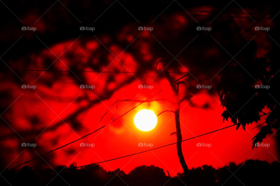 Sun going down in Indiana 