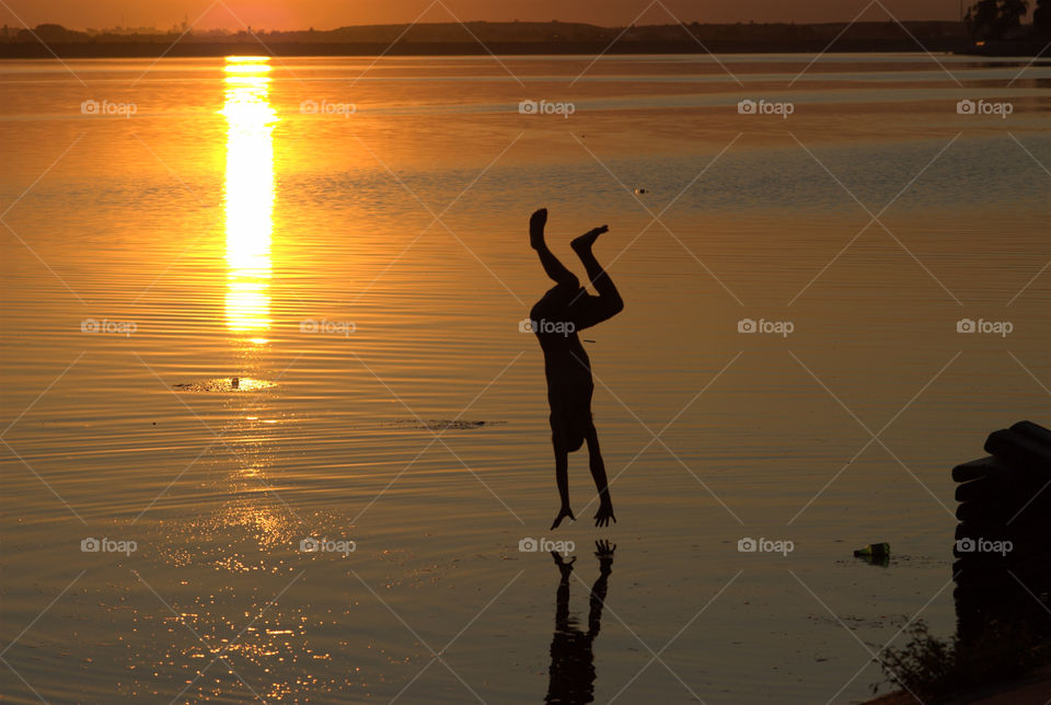 bucharest sport sunset water by deemar