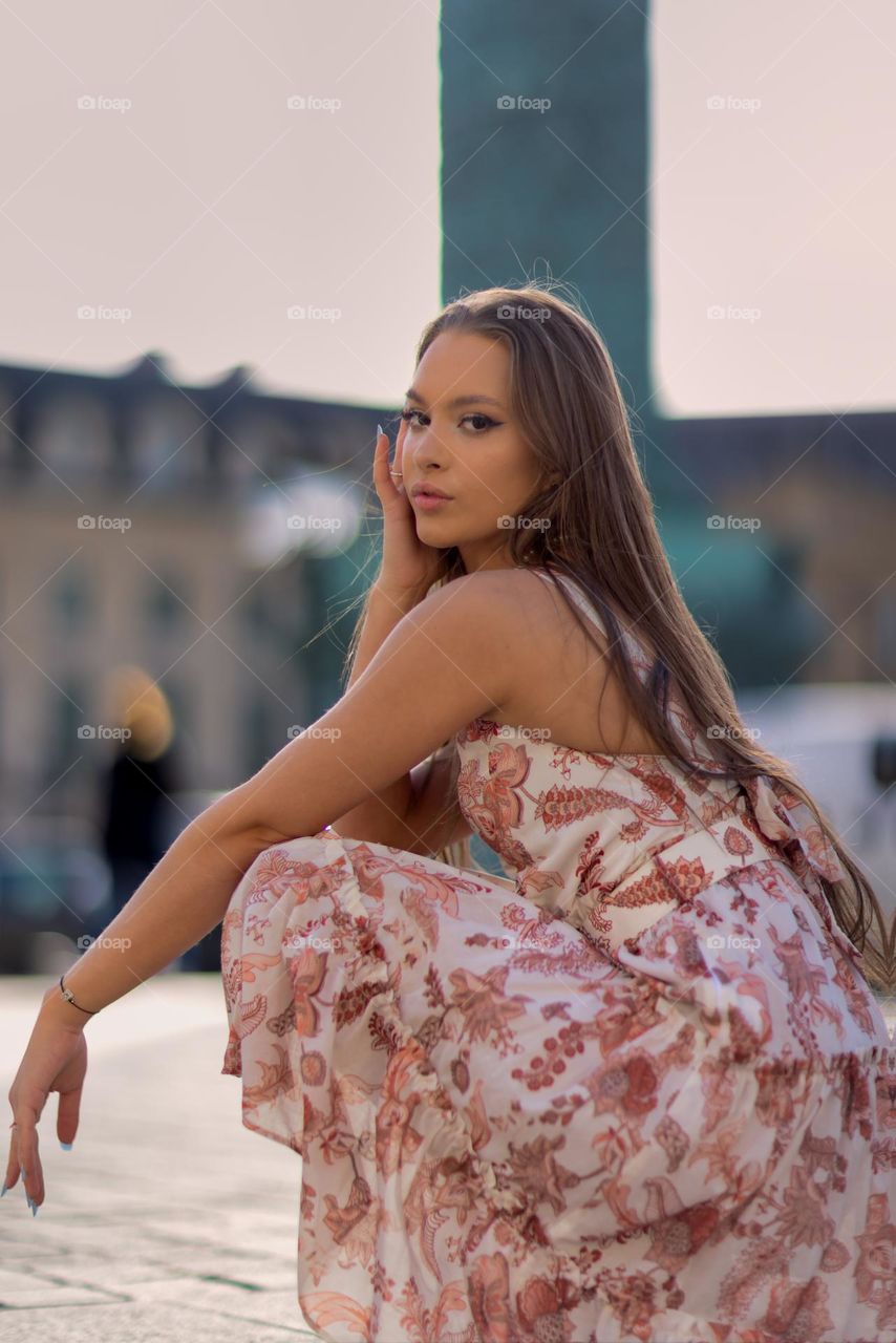 Chaimae’s sitting in the heart of Paris 