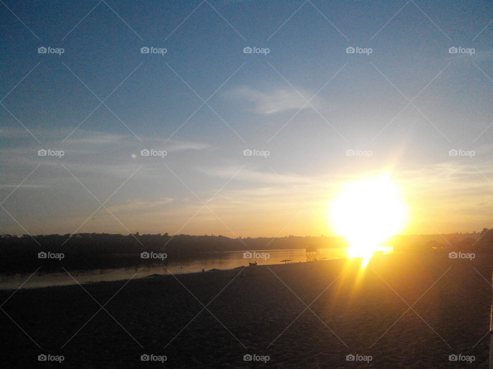 sunset dnipro khortica. sunset in zaporizhya ukraine