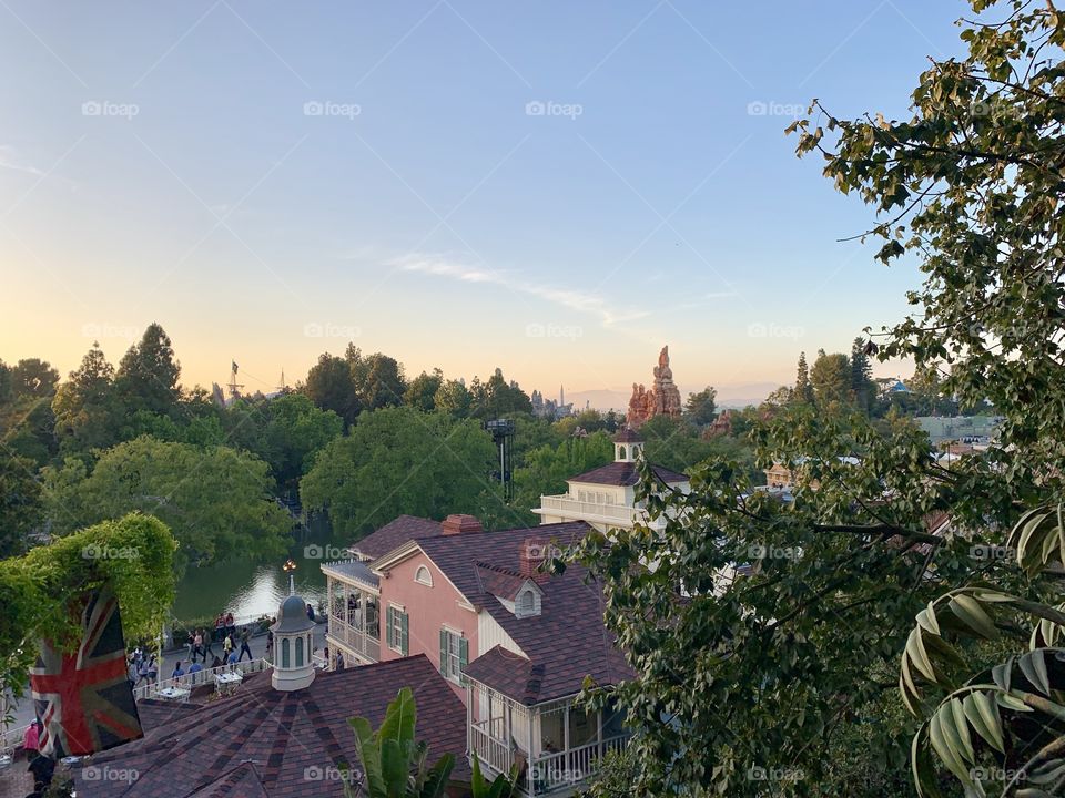 A view of Disneyland from above