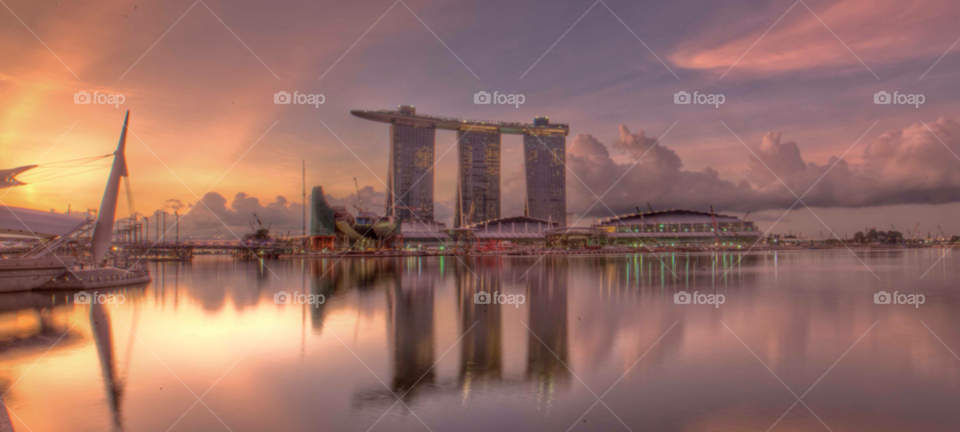 singapore hotel skyline sunrise by paulcowell