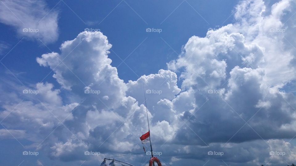 blue sky white clouds