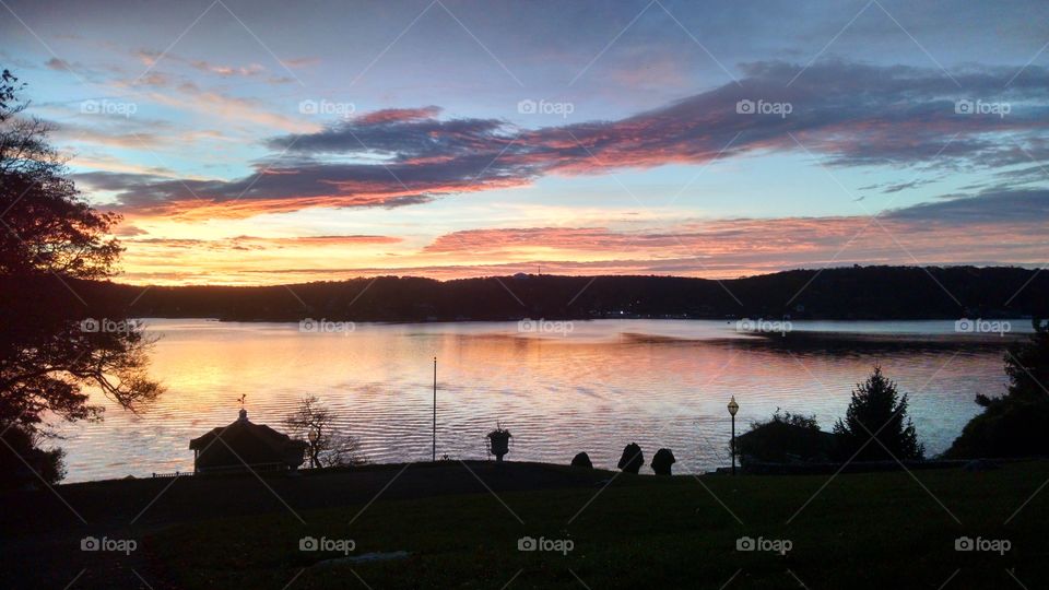 November Sunrise. I took this pic on 11/7/2015 looking at Lake Hopatcong in New Jersey