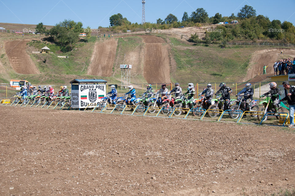 Motocross start line