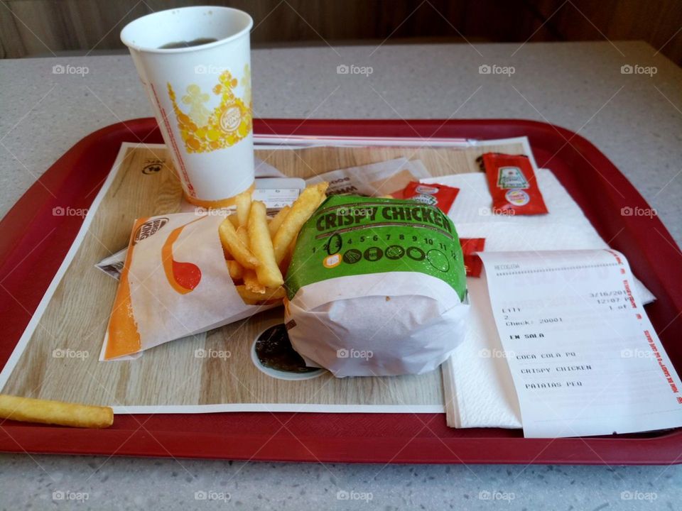 fast food menu
