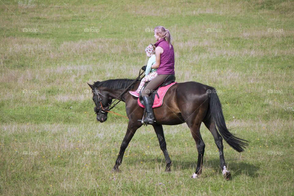 mom and daughter ride