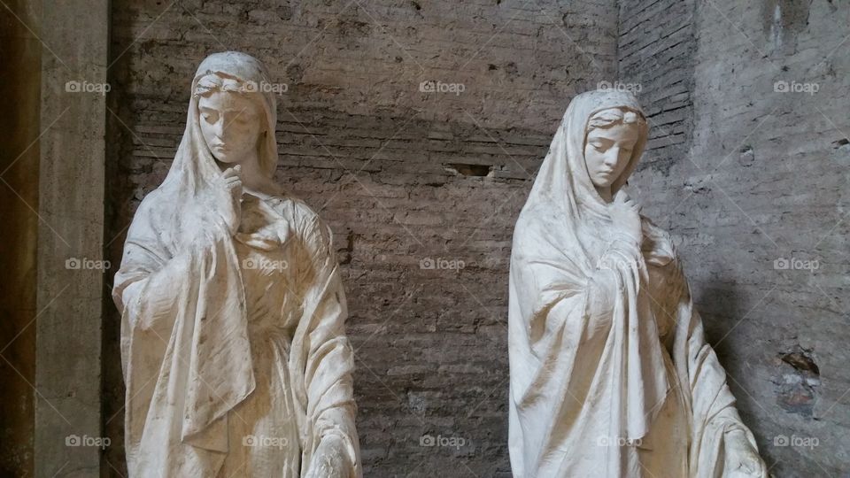 The statues in Rome