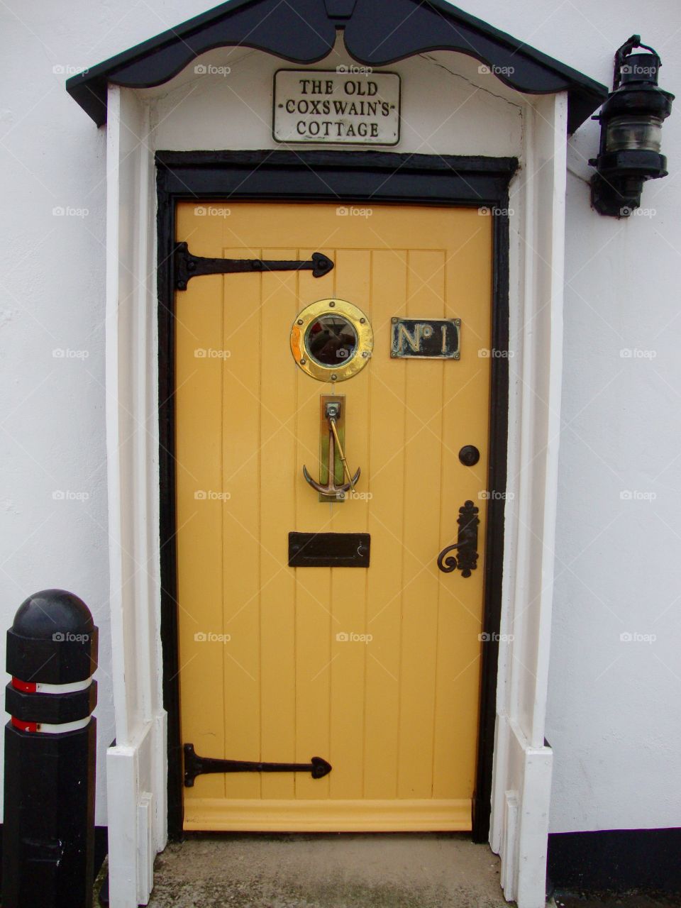 Harbour Door. Sunshine yellow harbour door