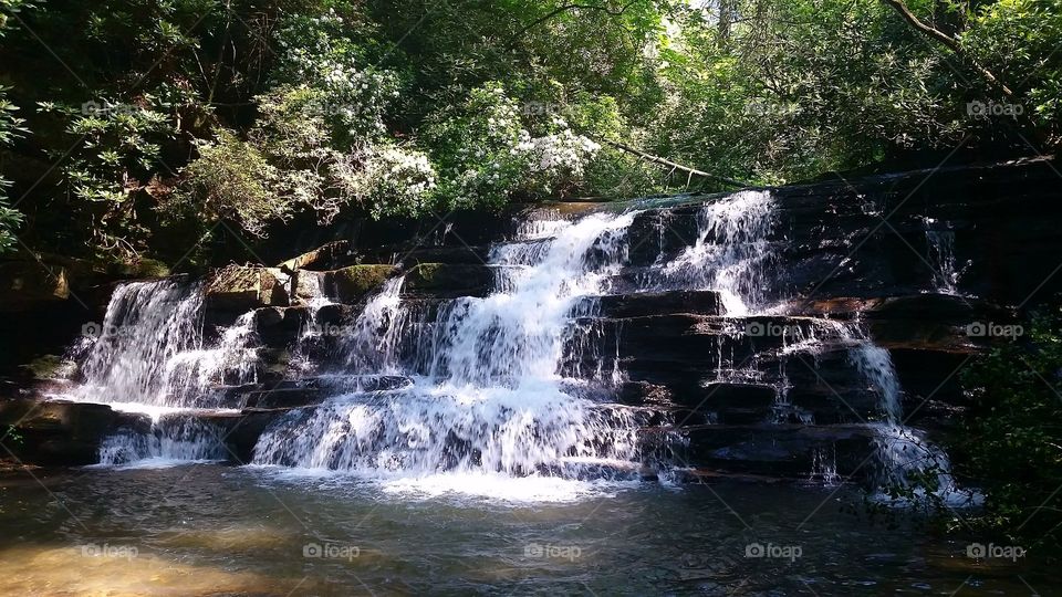 waterfall on Stonewall creek in the North Georgia mountains.