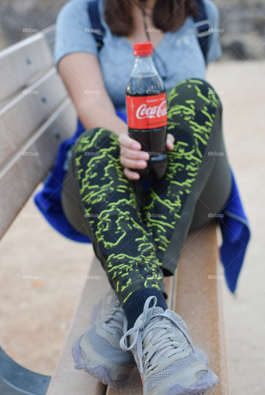 Hiking with coke 