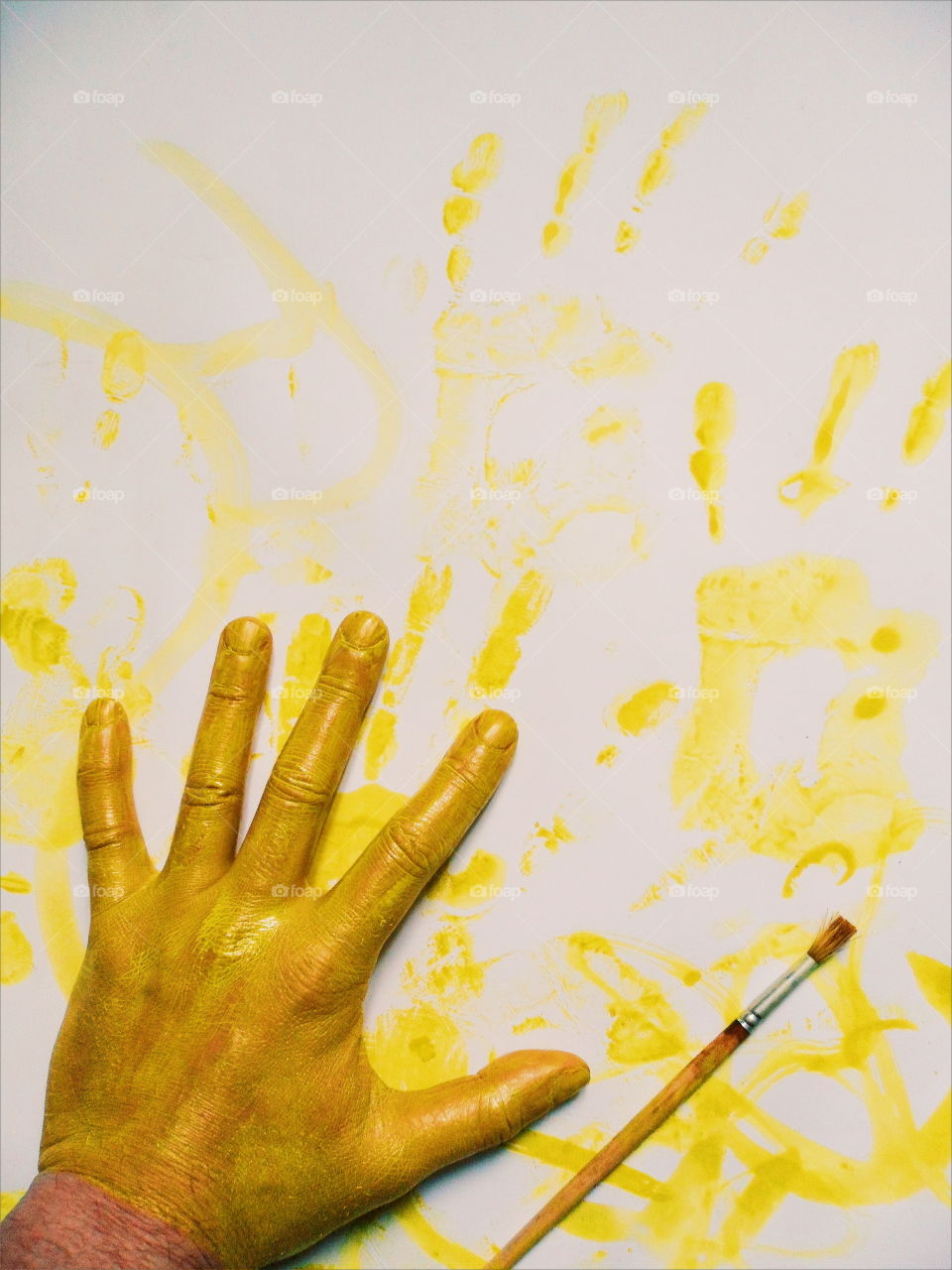 yellow art drawing