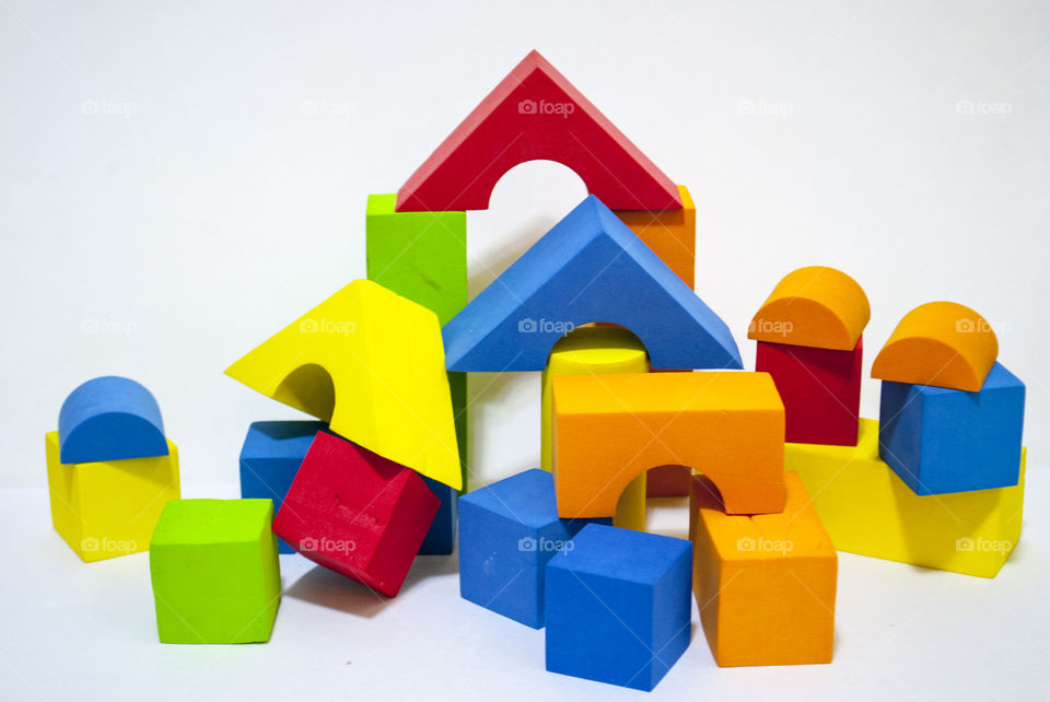 colorful childrens blocks