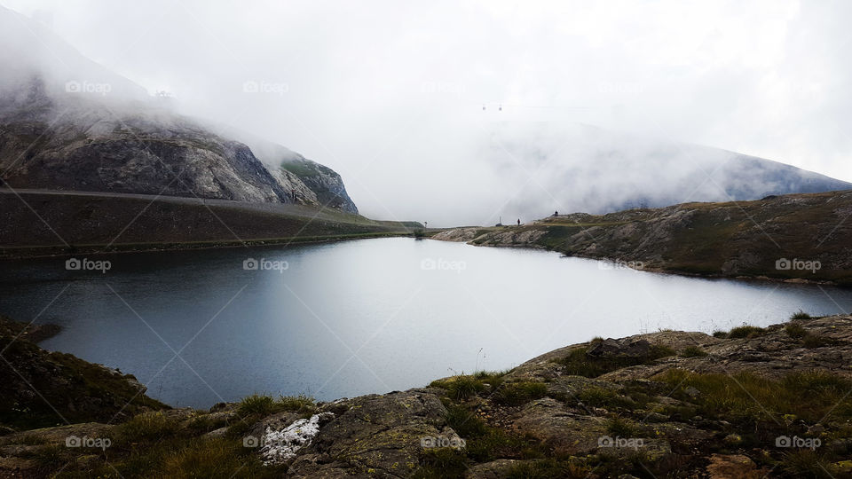 Lake in Mont-de-lans in France