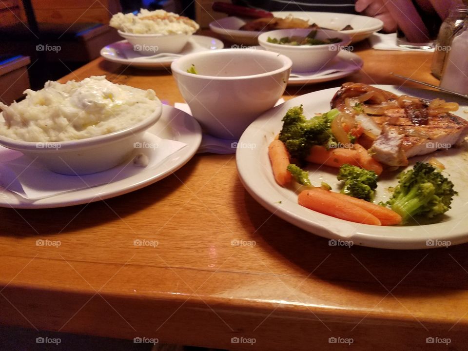 Close-up of food on table in restaurant