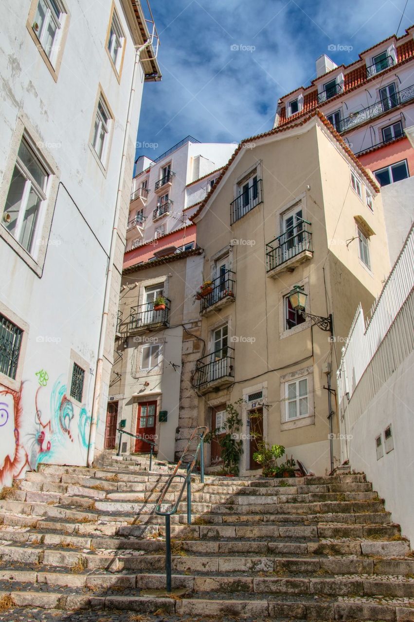 Hills and steps of lisbon 