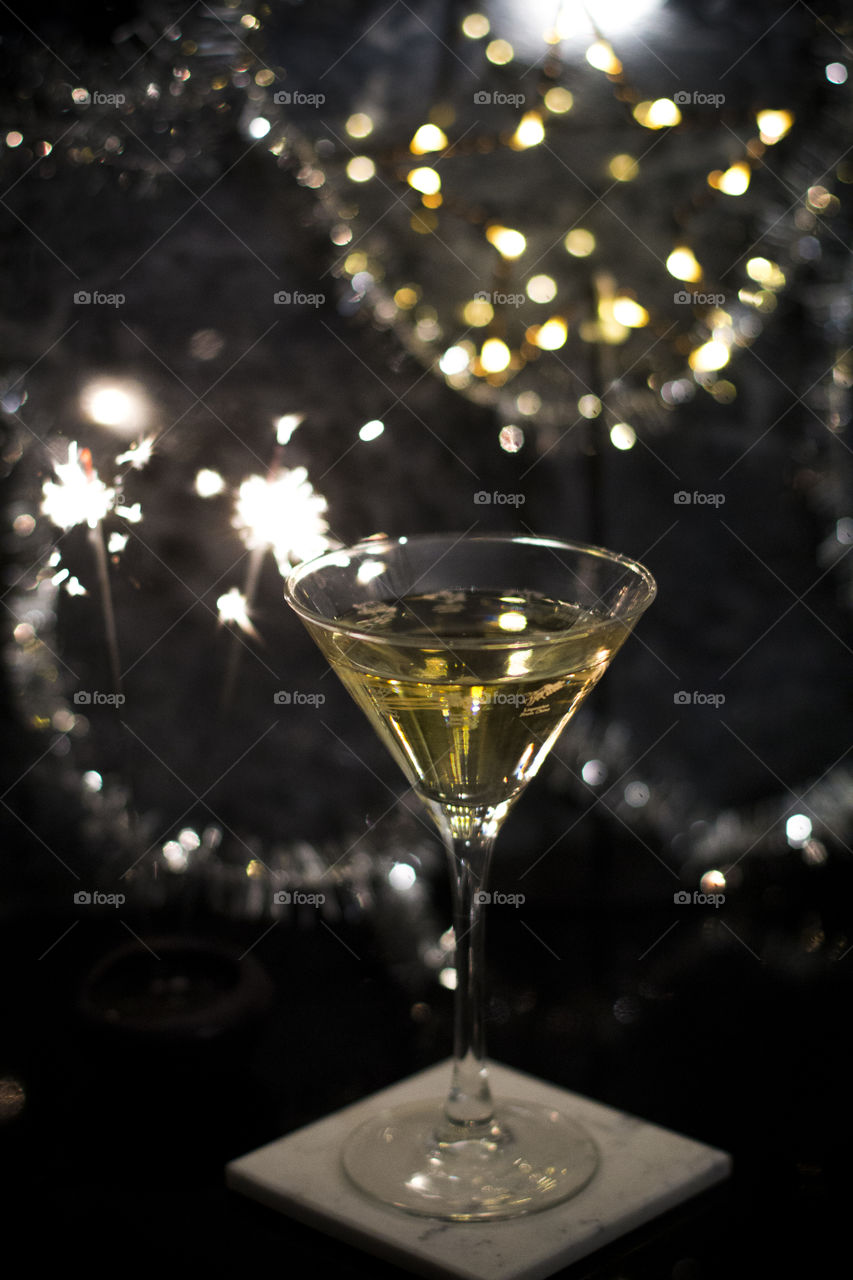 New years bubbly cocktail
