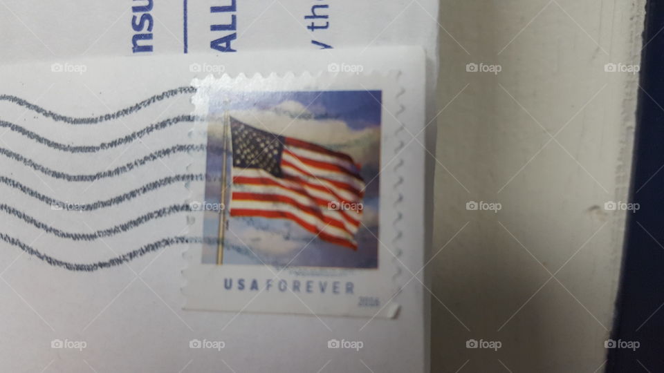 close up of a stamp