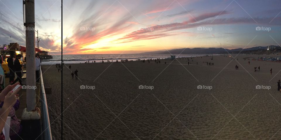 October sunset from the Santa Monica pier. 