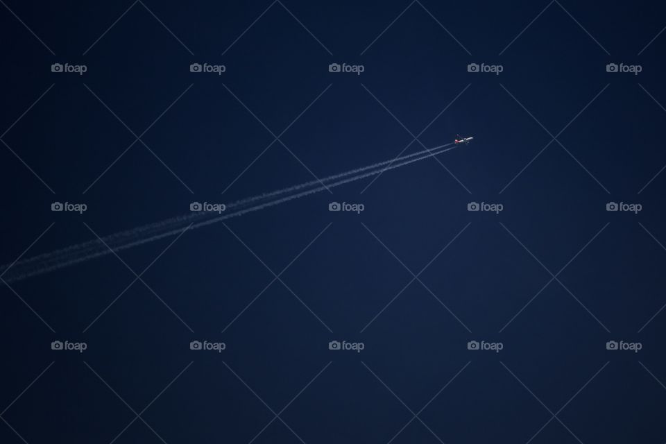 Airplane flying in sky