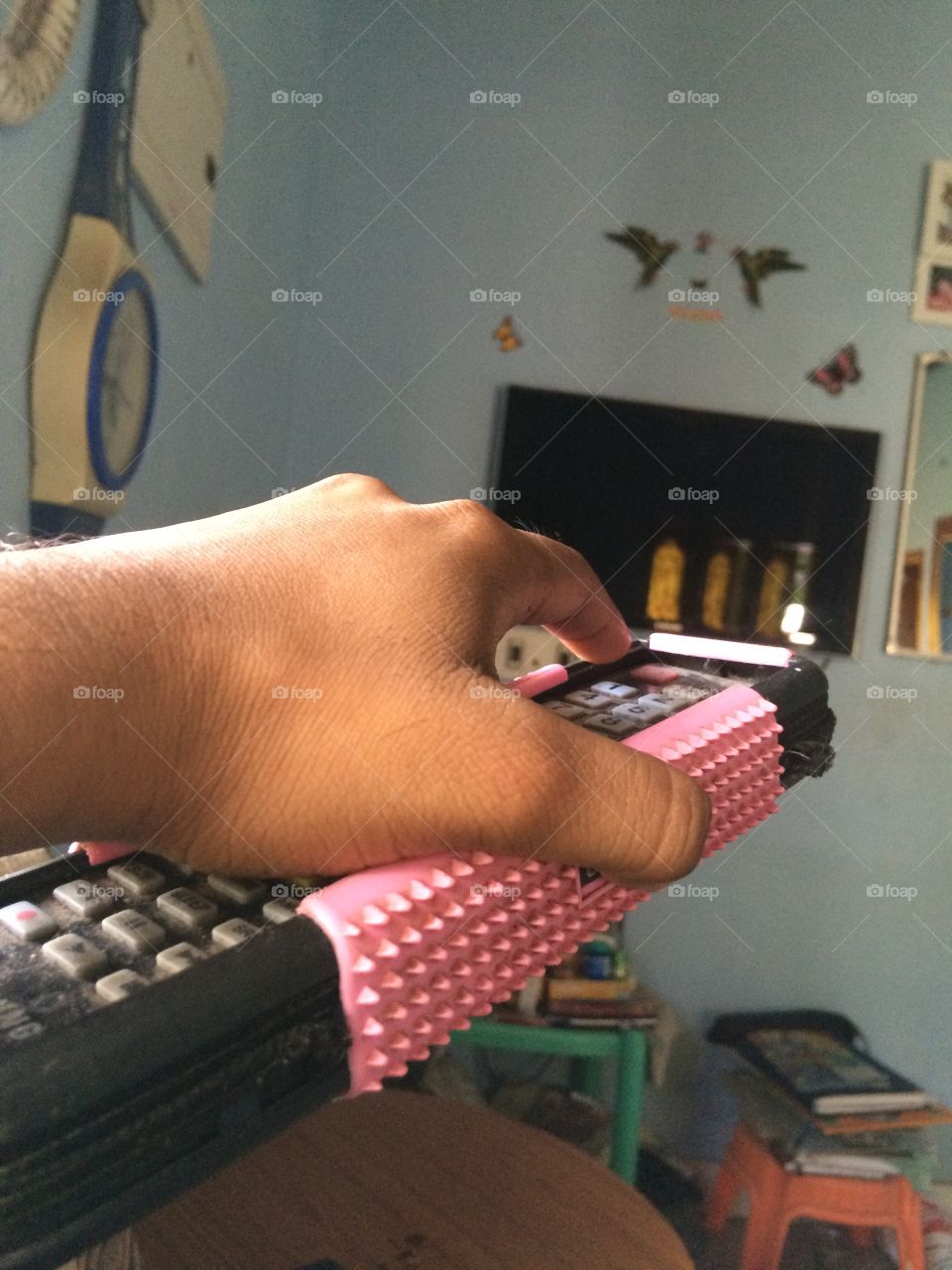 pink colour remote 