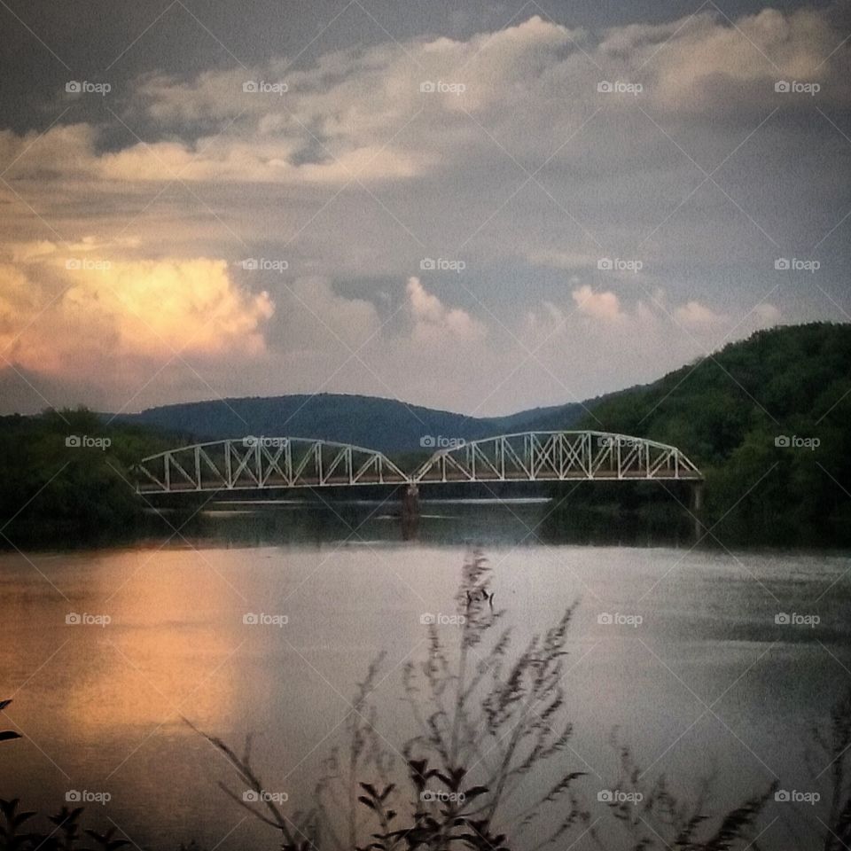 small town in northwestern Pennsylvania . bridge 