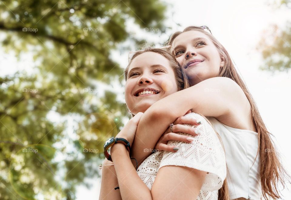 female friends having fun together outdoor