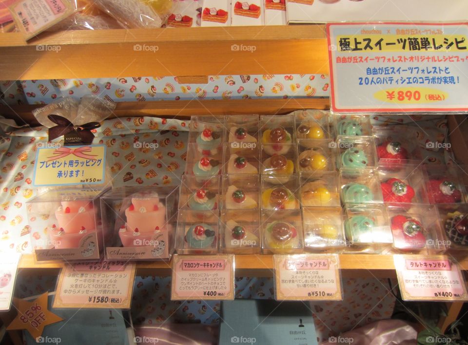 Cute Dessert Shaped Candles, Tokyo, Japan.  Kawaii