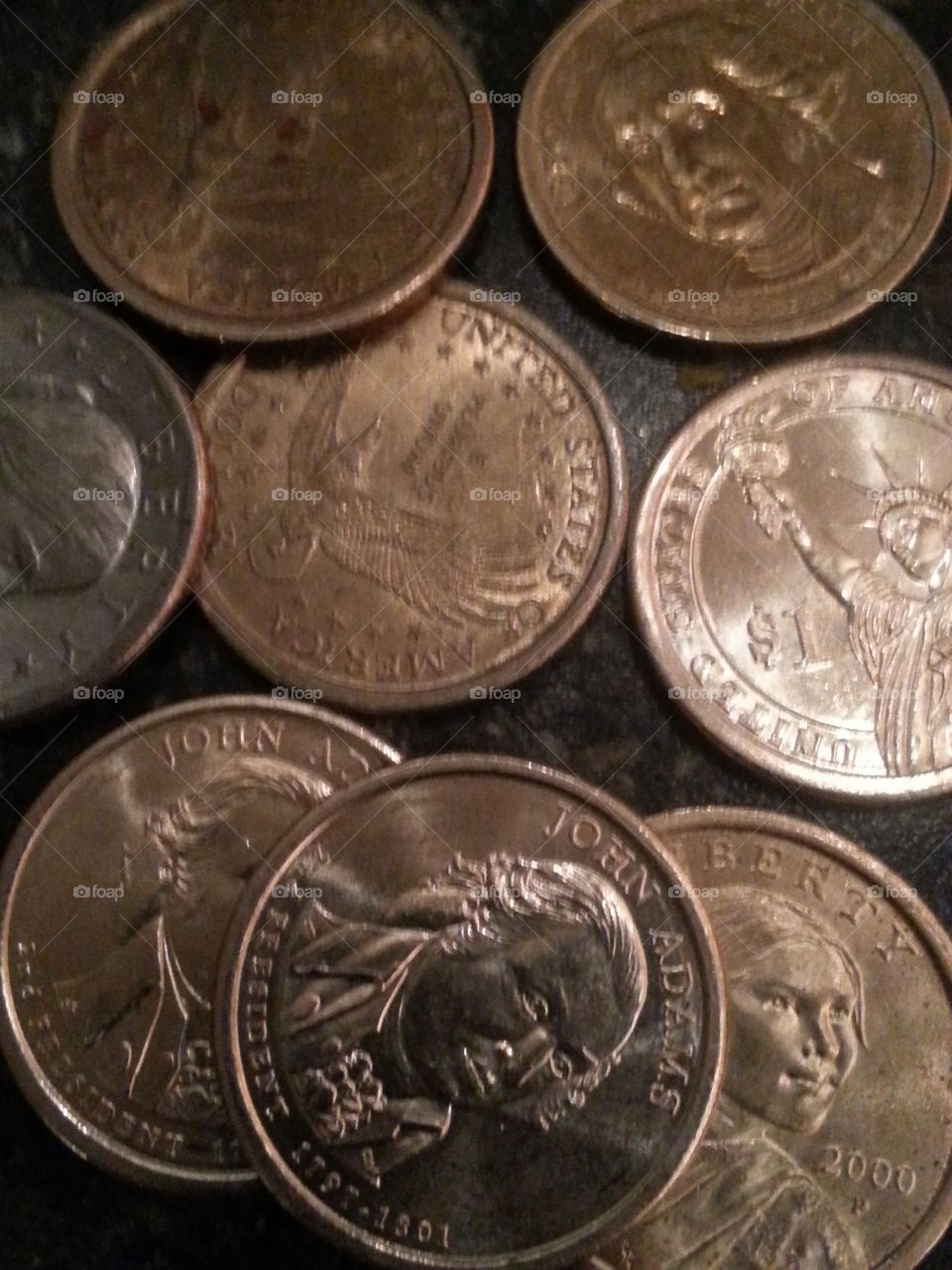 coins, gold dollars