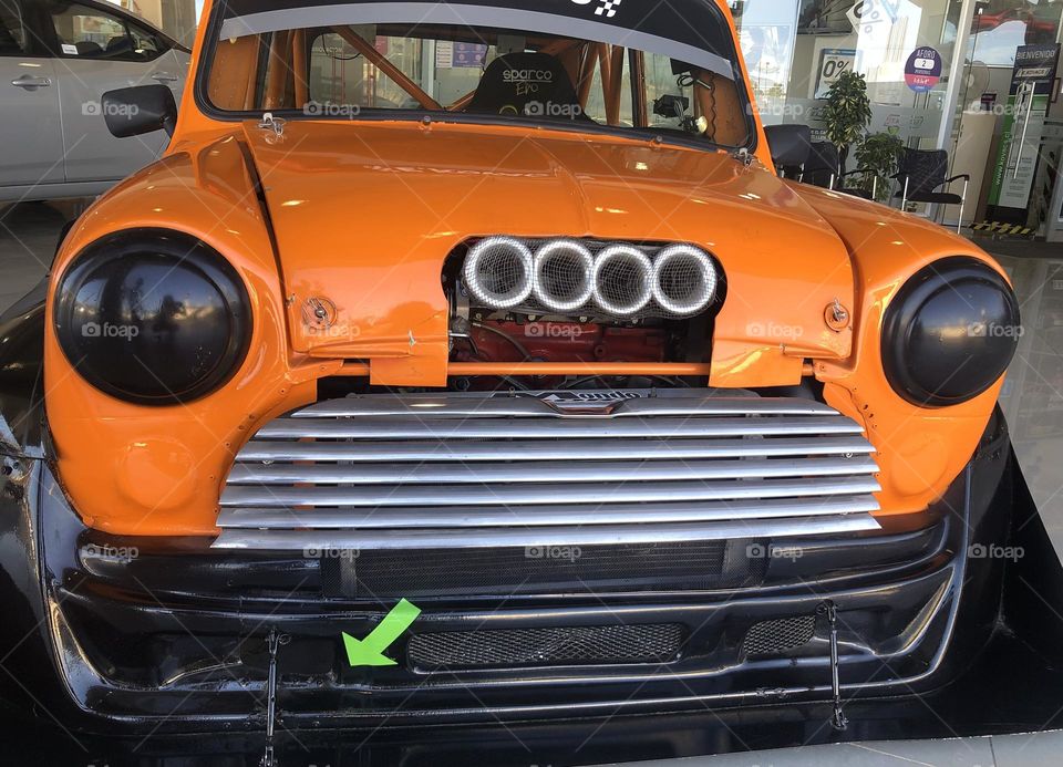 orange car