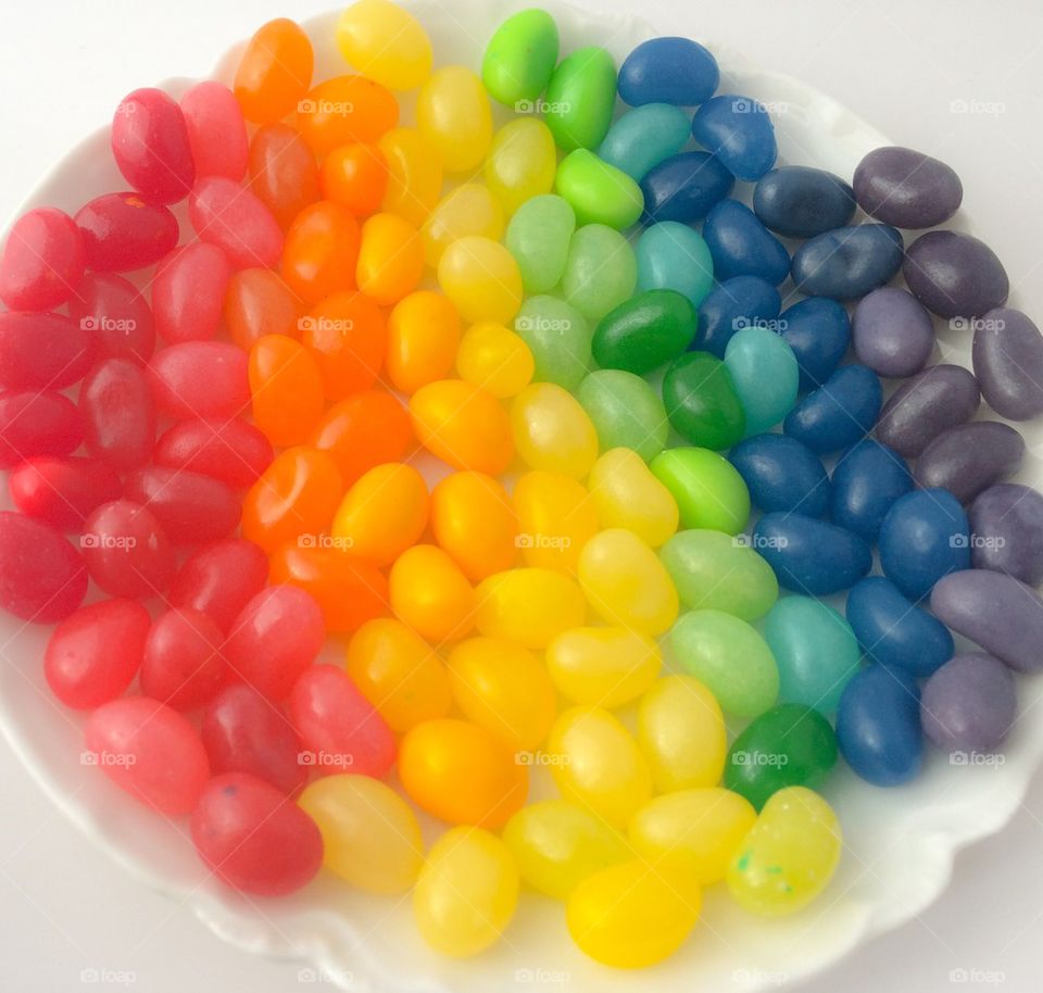 Rainbow Jelly Beans Closeup