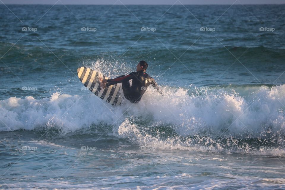 Sunset surfing, Huntington Beach, CA
