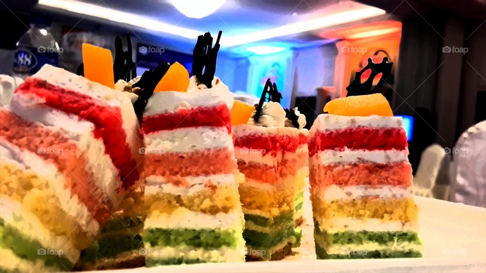 sweet tooth. colourful cakes during one of company event