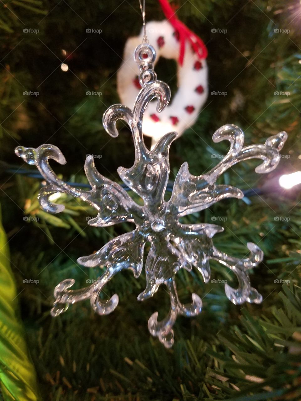 glass snowflake ornament