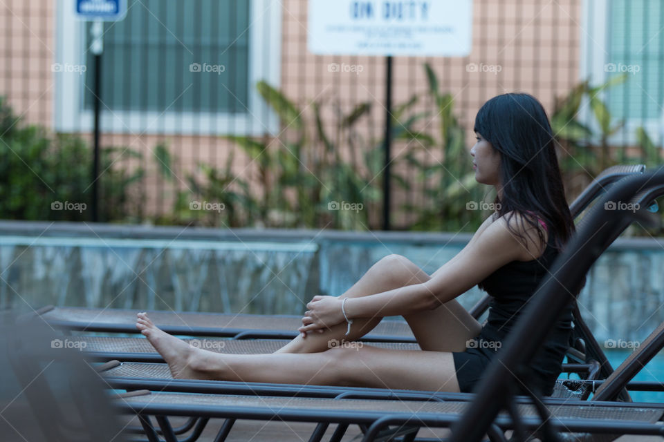 Girl at pool