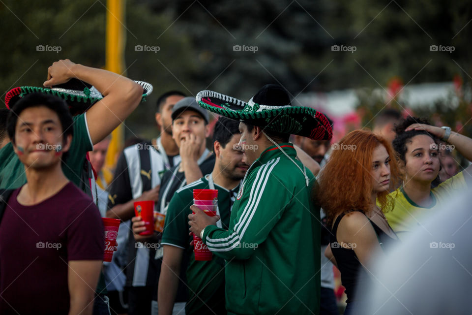 FIFA Fan Fest in Moscow, Russia, Brazil vs Serbia, 27 June 2018