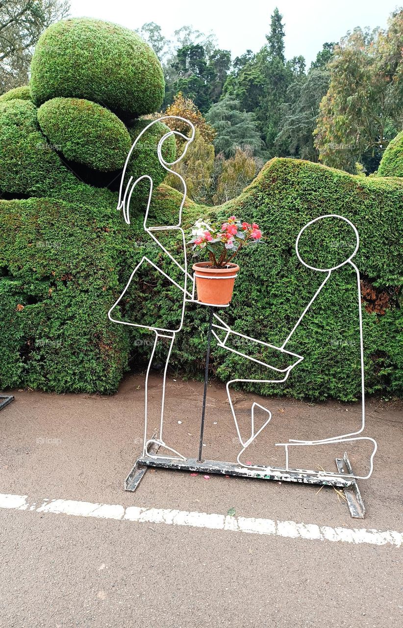 love: beautiful thoughts in the garden,front side photo from the garden.