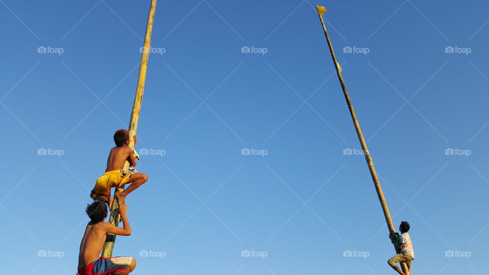 Palo Sebo pole climbing