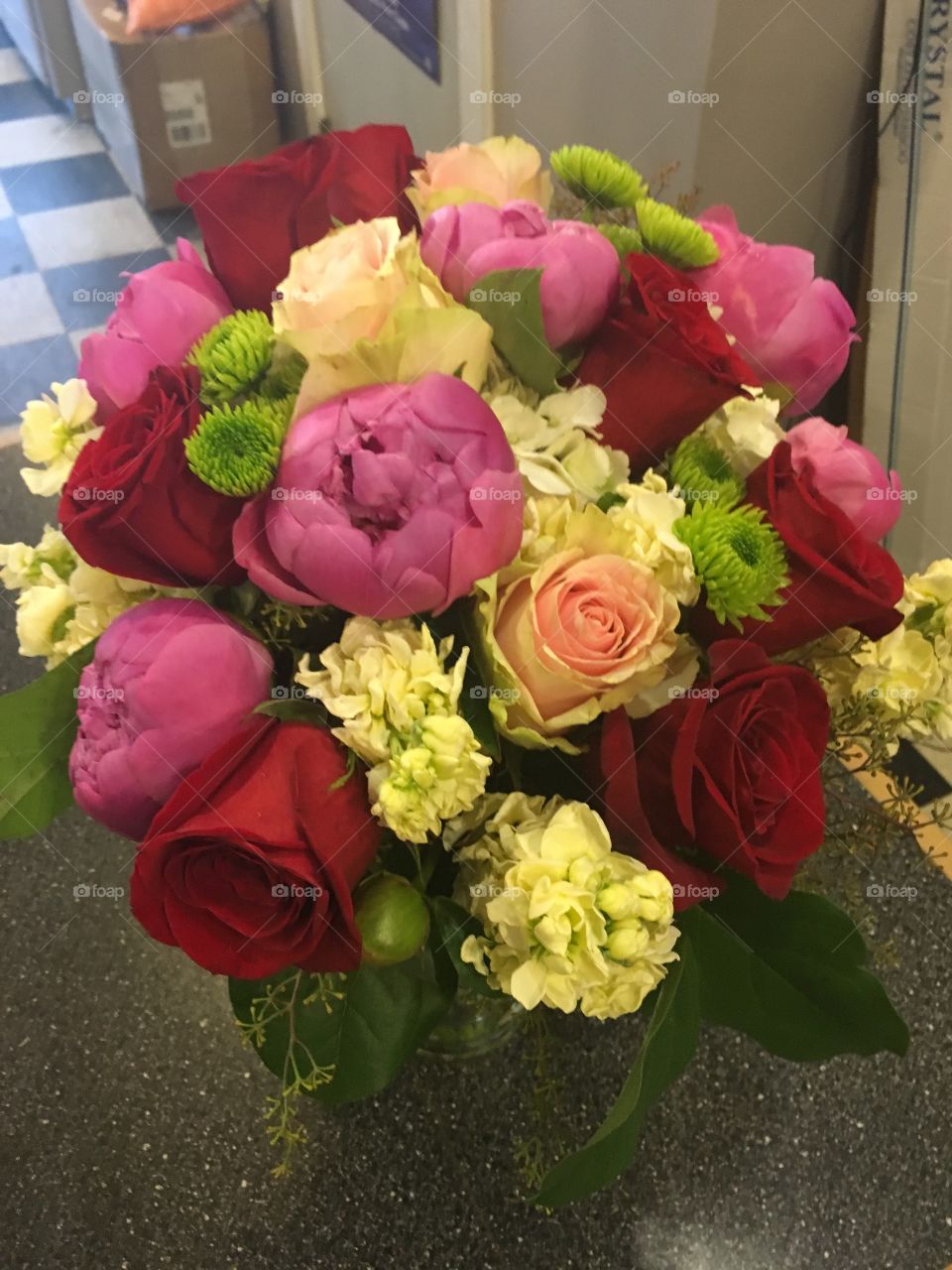 Peony wedding bouquet 