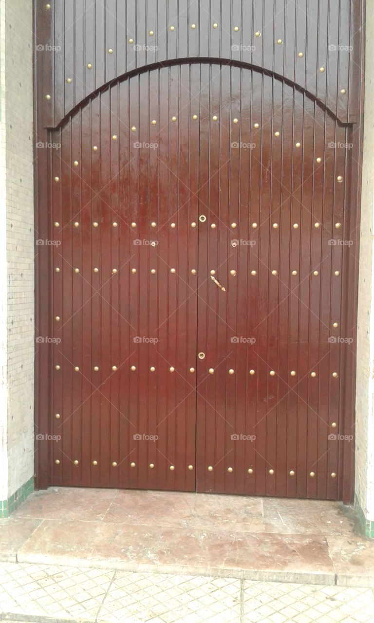 large wooden door