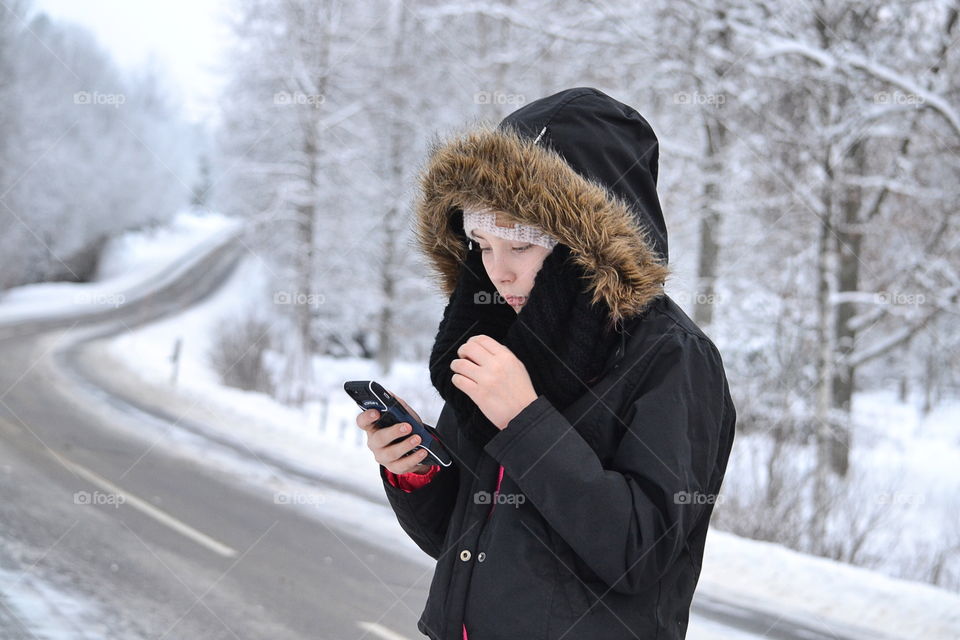 Girl using her phone