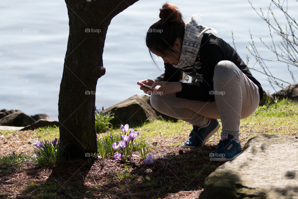 Girl taking a picture 