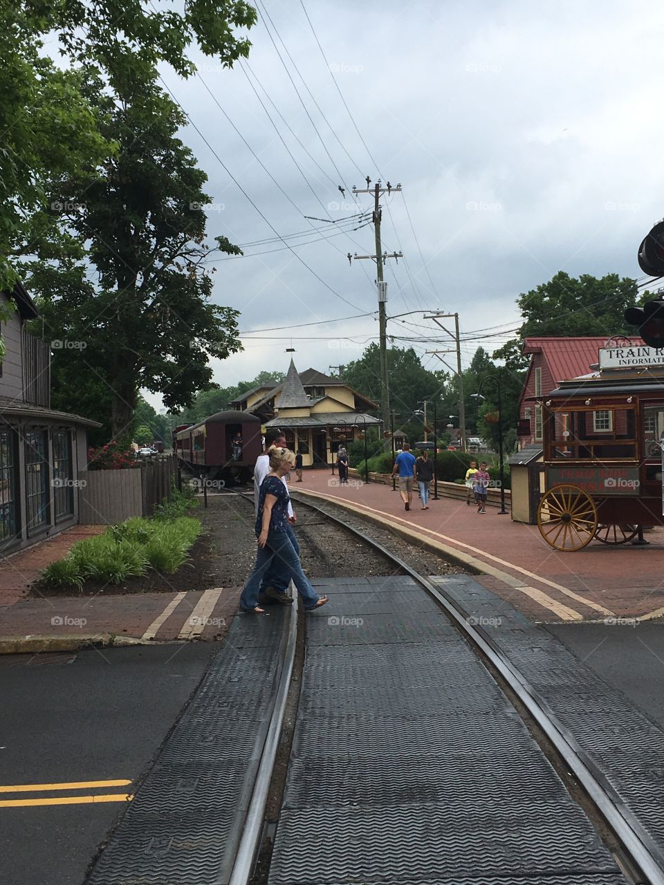 Train tracks in New Hope, Pennsylvania 