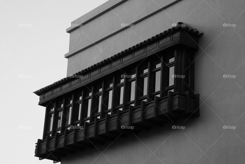 Balcony on the wall of the building◼️◻️◼️◻️