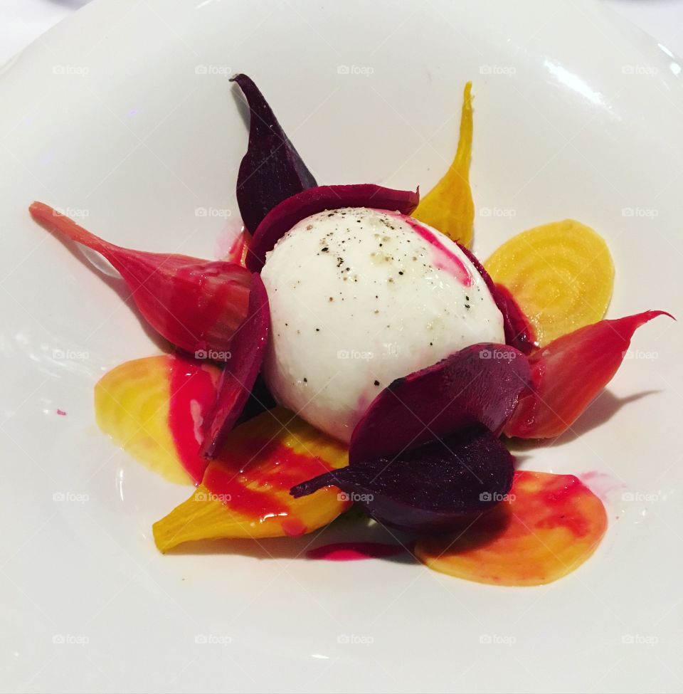 Burrata and beets
