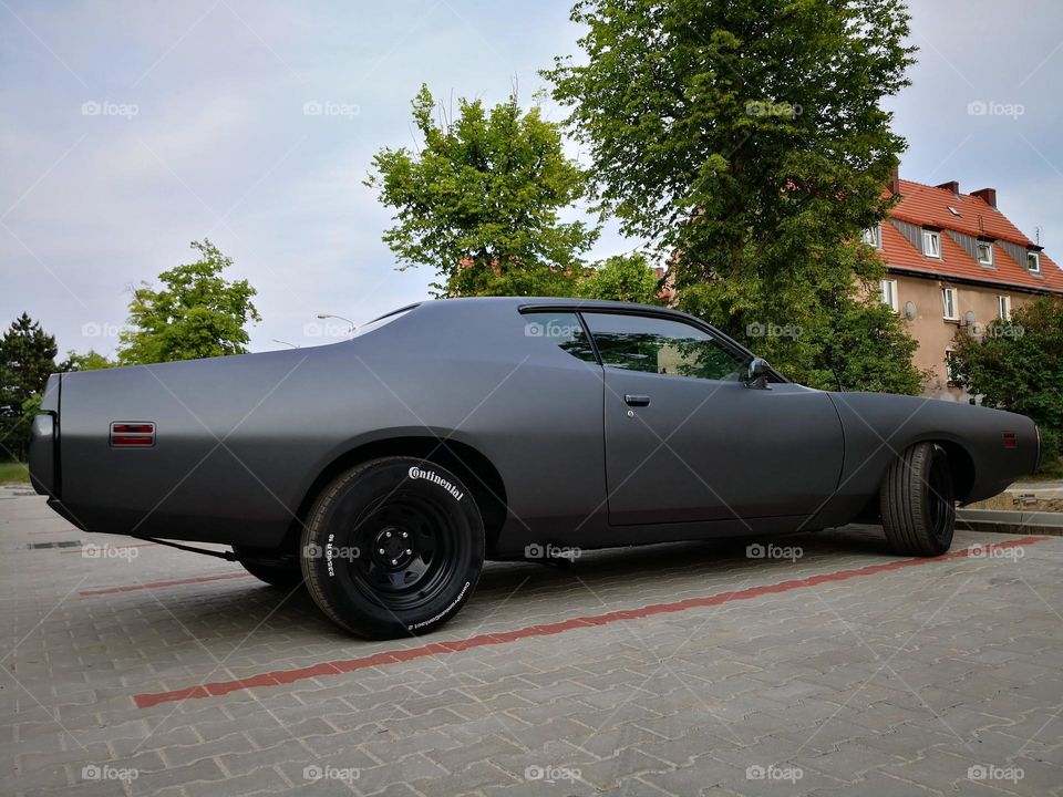 Dodge challenger. Old car.