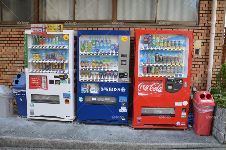 Three Japanese Vending Machines