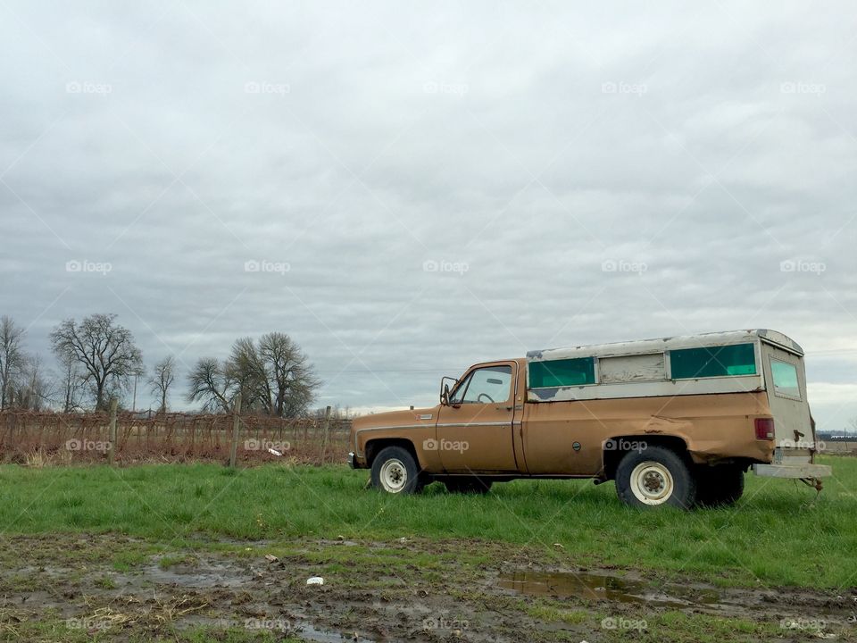 Old Grunge Truck Landscape